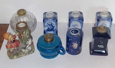 LOT DE 8 MINI LAMPES A PETROLE DELFT