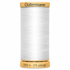 Fil En Coton Naturel Gutermann 250M 274 Yds 100% Coton 5709 Blanc