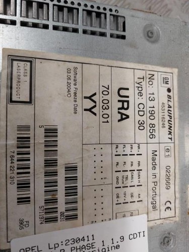 Autoradio origine opel - autoradio, d'origine