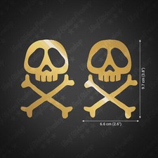 2 Stickers dorés 9,7 cm