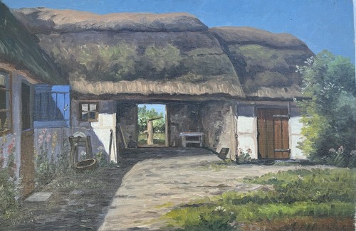 Impressionniste vieux ferme - vieux,