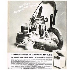 PUBLICITE 1968   AEG    la FAVORIT R  lave vaisselle