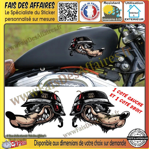 Stickers autocollant loup - autocollant,