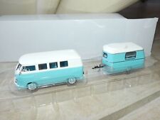 CAMPING CAR VW COMBI + CARAVANE IXO PRESSE 1:43