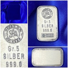 Lingot Argent Pur Argor Swiss