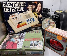 Lot jeux électroniques/à piles à réparer : Electronic Detective, Talkie-Walkie