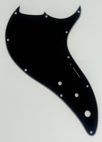 Black pickguard scratch - black, plate