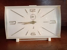 GRAND REVEIL JAZ - BAKELITE BLANC et métal doré - 17cmx12cmx6cm