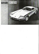 SOVAM 1300 GS - 1968 / catalogue brochure prospekt dépliant catalog prospectus 