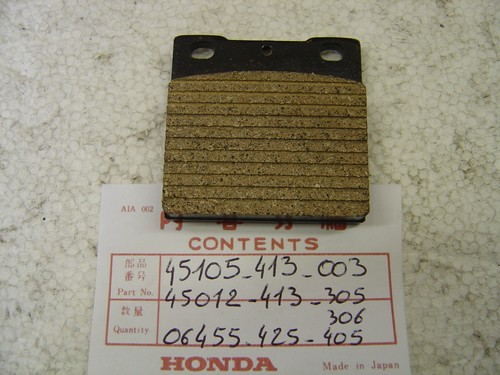 Plaquette frein cb250 - frein, cb250/400n/t