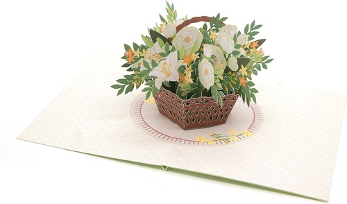 Carte pop fleurs - carte, 3d