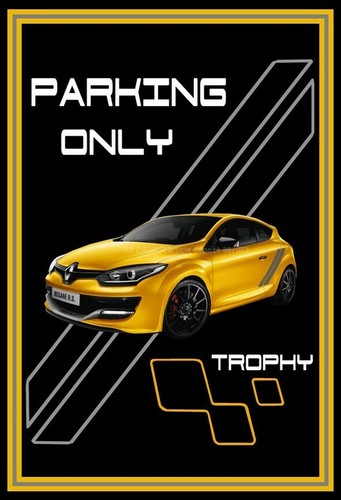 Plaque parking only - plaque, renault