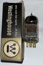 TUBE VINTAGE WESTINGHOUSE WL 6201 12AT7 STEREO TUBE GOLD PIN
