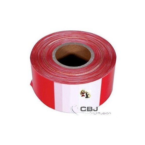 Rubalise plastique blanc rouge