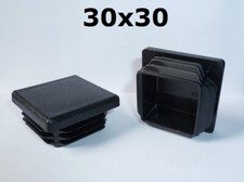 30x30 NOIR bouchon embout capuchon pour tube carré