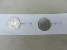 2 pièces de 1 franc alu 1957 et 1957B