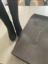 SUBLIME BOTTES CELINE modèle Boot 95 38NO blck goatskin en pointure 37 