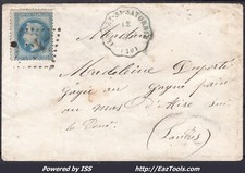 FRANCE N°29B SUR LETTRE GC +