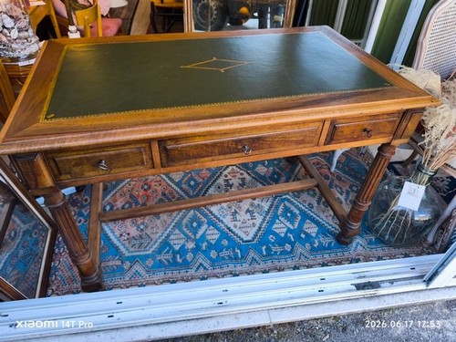Bureau plat chene tiroirs - en,