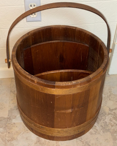 Vintage wood firkin - wood, bucket