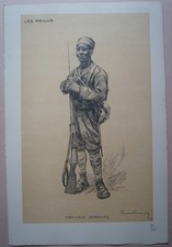 LES POILUS  Lithographie