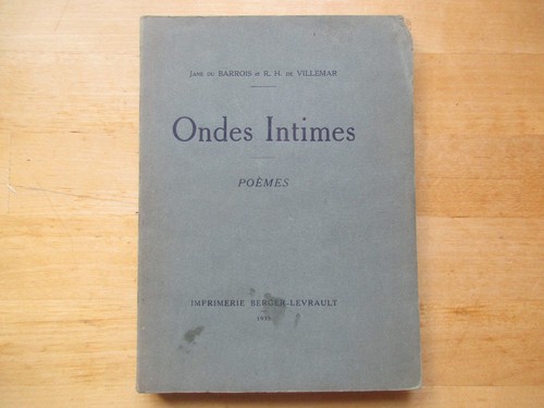 Ondes intimes poemes - intimes,