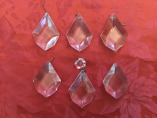 Lot pampilles en cristal - pampilles,