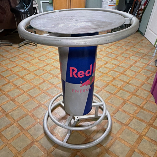 Red bull metal round - metal,