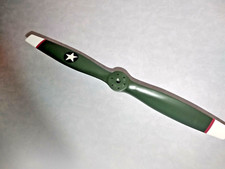 Grande hélice d'avion décorative 1,20m en bois verte avec étoile neuve