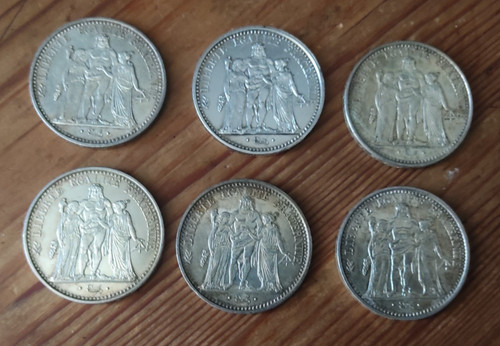 Pieces francs argent - 6, 10