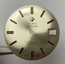 NEUF CADRAN DE MONTRE DE MARQUE OLMA CARAVELLE AUTOMATIC @ 27,90 MM @ DIAL WATCH