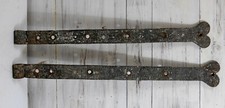 2 ancienne penture charniere gond coeur porte volet fer forgé XVIII siecle