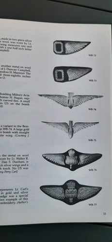 Ww1 livre insignes pilotes usa - livre,