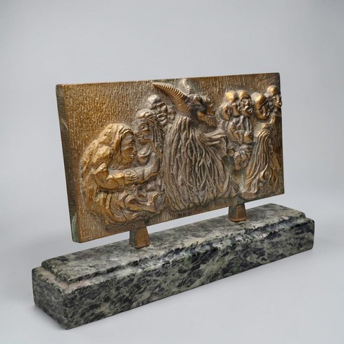 20th century bronze bas relief - century, bas-relief