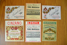 Lot De 6 Étiquettes Vin