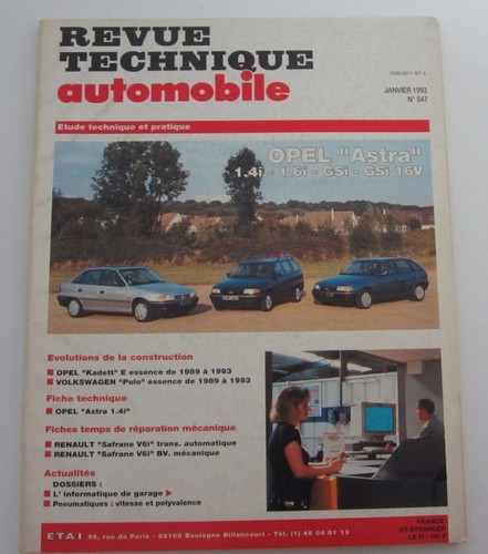 Revue technique automobile rta - revue,