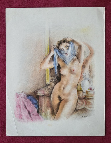 Gravure erotique ancienne - gravure,