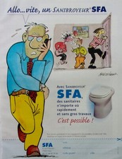 PUBLICITE  ADVERTISSING  SFA  SANIBROYEUR  dessin  BRETECHER  ANNEE 2002  M389