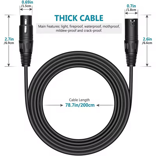 Câble audio xlr - xlr, professionnel