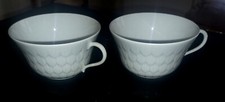 2 Tasses décor plumes en relief Magnifique ! Vignaud Limoges