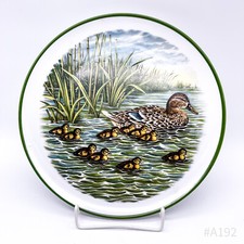 Vintage Assiette Murale en Porcelaine avec Motif „Canards - Famille “Canard 30cm