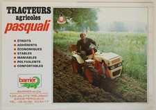 prospectus brochure tracteur agricole Pasquali Barrier tractor traktor prospekt