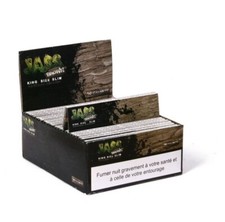 Boite 50 CARNETS JASS SLIM BROWN Feuilles longues à rouler non blanchies