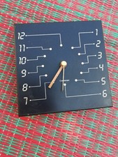 Horloge noire murale carrée Craftsman