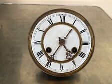 ANCIEN MOUVEMENT DE PENDULE DE CHEMINEE XIXEME MECANISME HORLOGE EMAILLEE