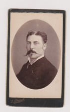 Photo ancienne ?️ portrait homme moustache studio Cuirol Oran CDV 1877 rareté