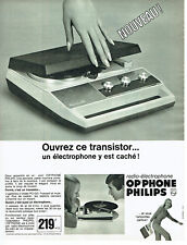 Publicité Advertising 018  1967   Philips radio-éléctrophone OP'phone transistor