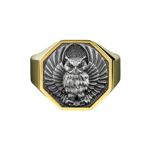 Bague argent plaqué or - plaqué,