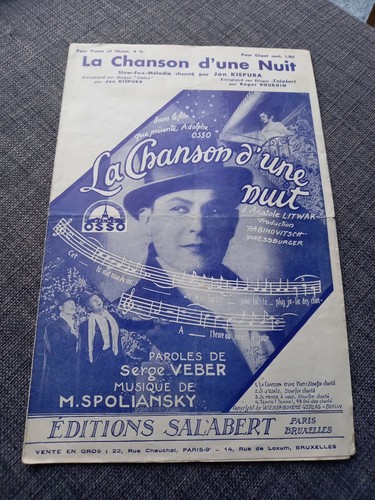 Ancienne partition chanson - ancienne, la