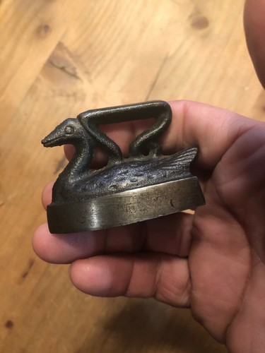 Antique cast iron swan - cast-iron,